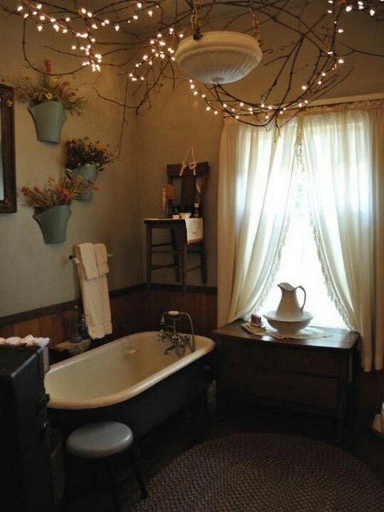 Bathroom Feels fairy lights