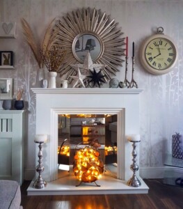 Faux Fireplace fairy lights Faux Fireplace fairy light