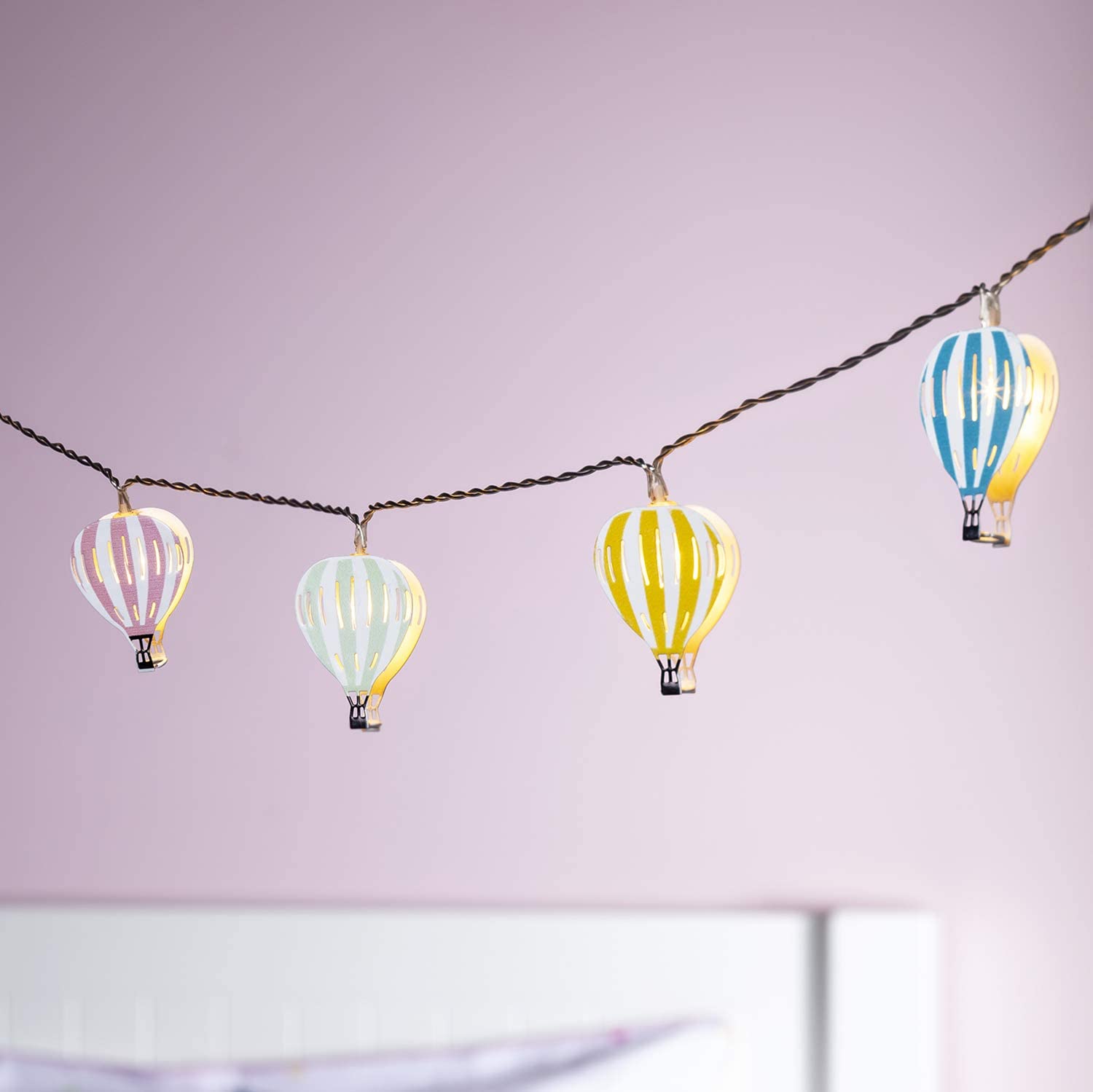 Hot Air Balloon Battery Operated LED Bedroom String Lights